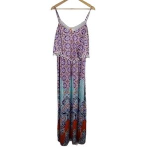 MAGIC Multicolored Maxi‎ Dress Large